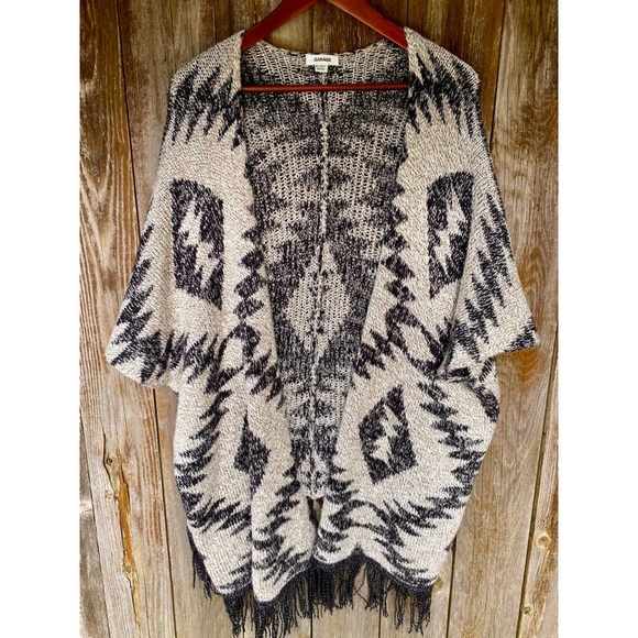 GARAGE boho open front cardigan shawl